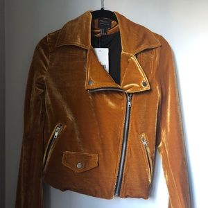 Forever 21 Velour Moto Jacket